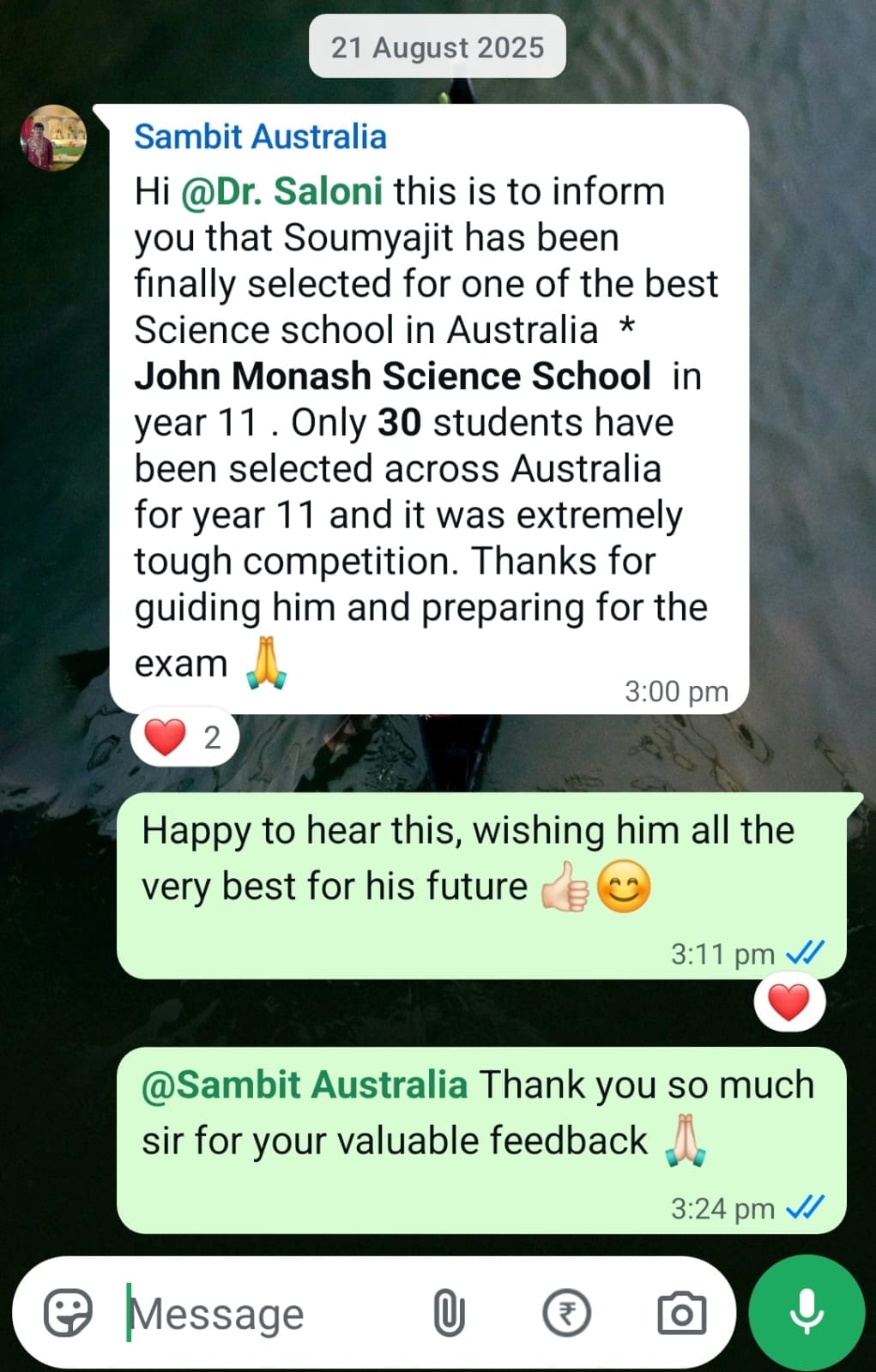 Dr.Saloni - Student Review