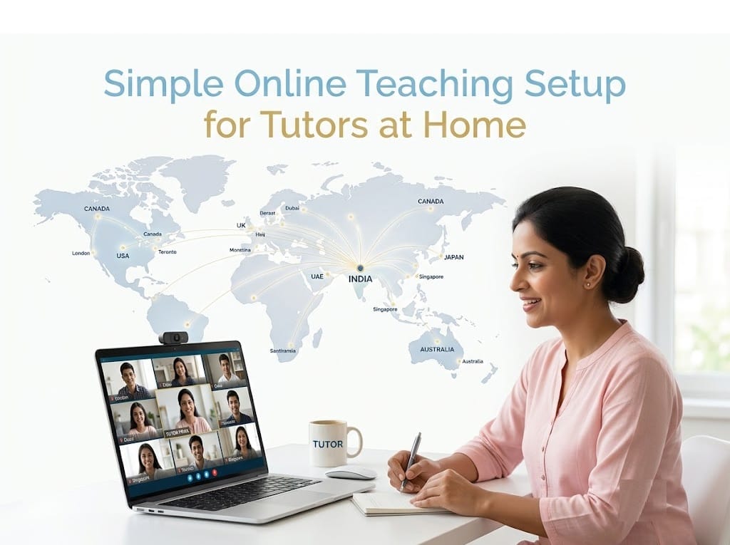 Simple Online Teaching Setup for Tutors at Home