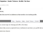 Tutor Wanted Query Rajasthan