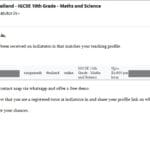 Tutor Wanted Query Thailand