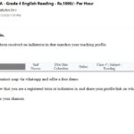 Tutor Wanted Query USA